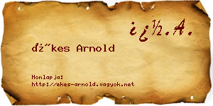 Ékes Arnold névjegykártya